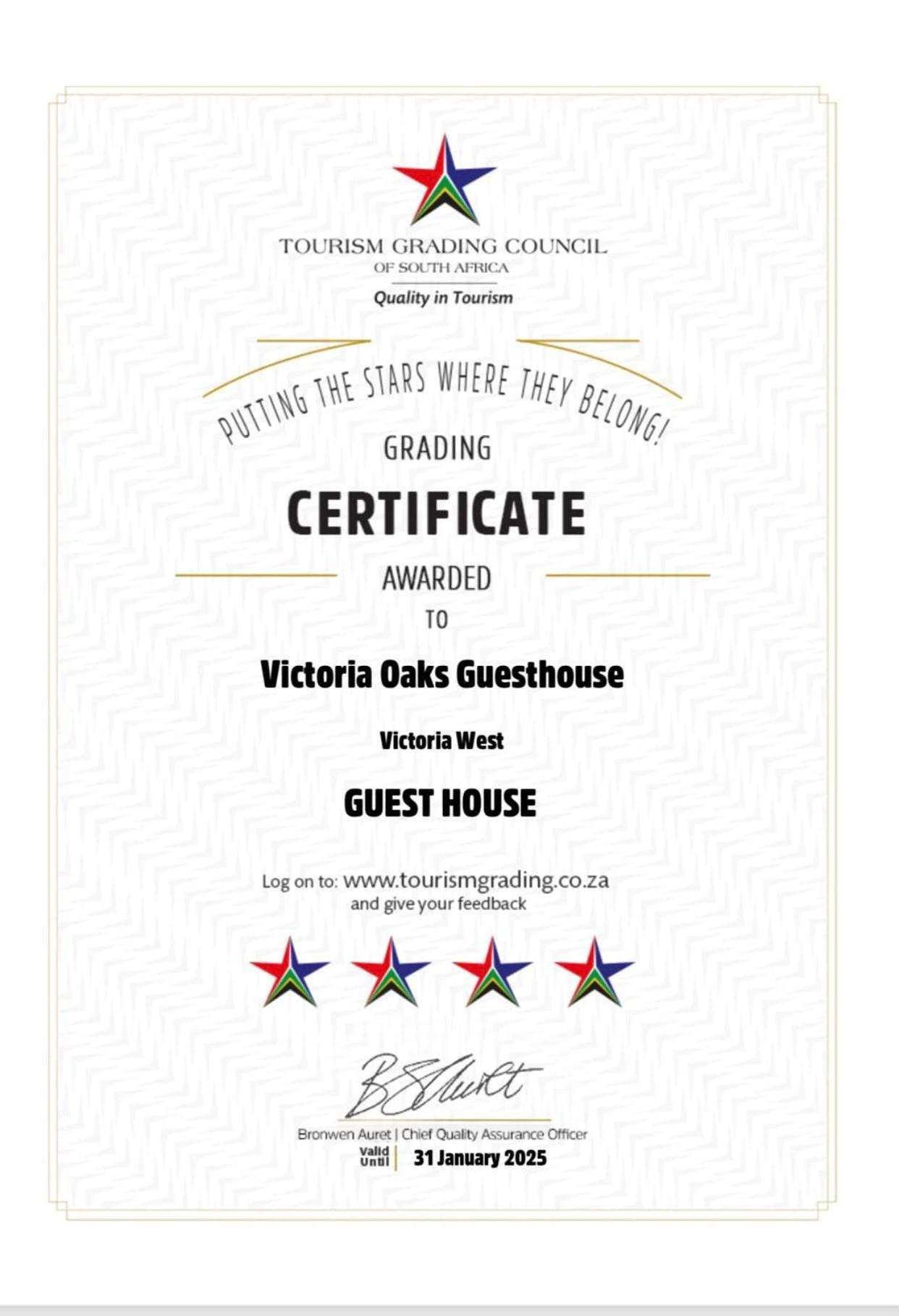Victoria Oaks Guesthouse Victoria West المظهر الخارجي الصورة